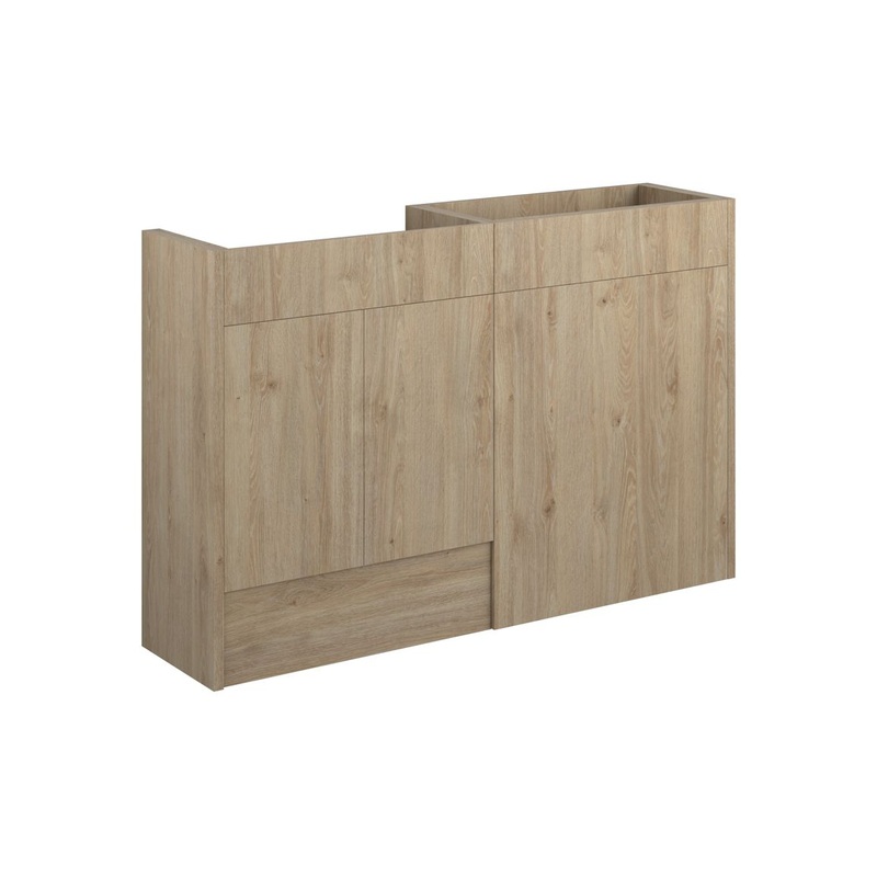 Paddock 1236mm Standard Basin & WC Unit Pack – Havana Oak