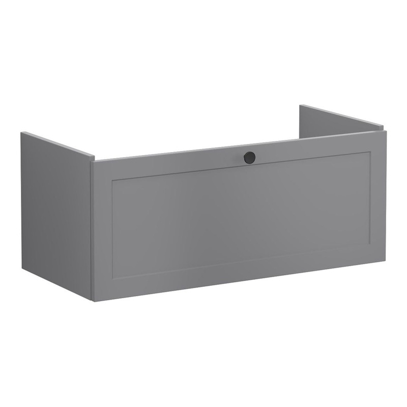 VitrA Root Classic 100cm 1 Drawer Slim Washbasin Unit – Matt Grey