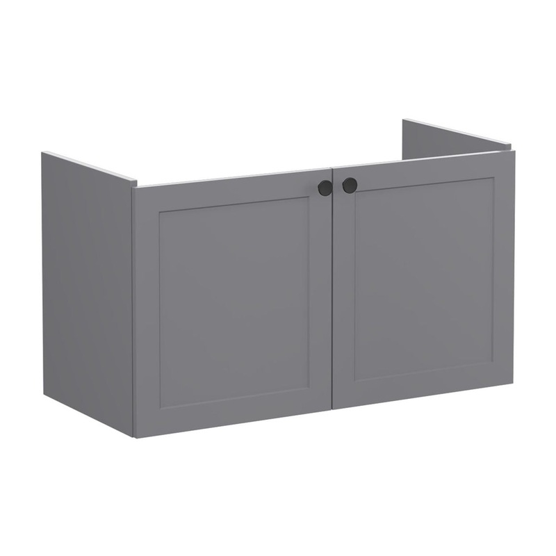 VitrA Root Classic 100cm 2 Door Washbasin Unit – Matt Grey