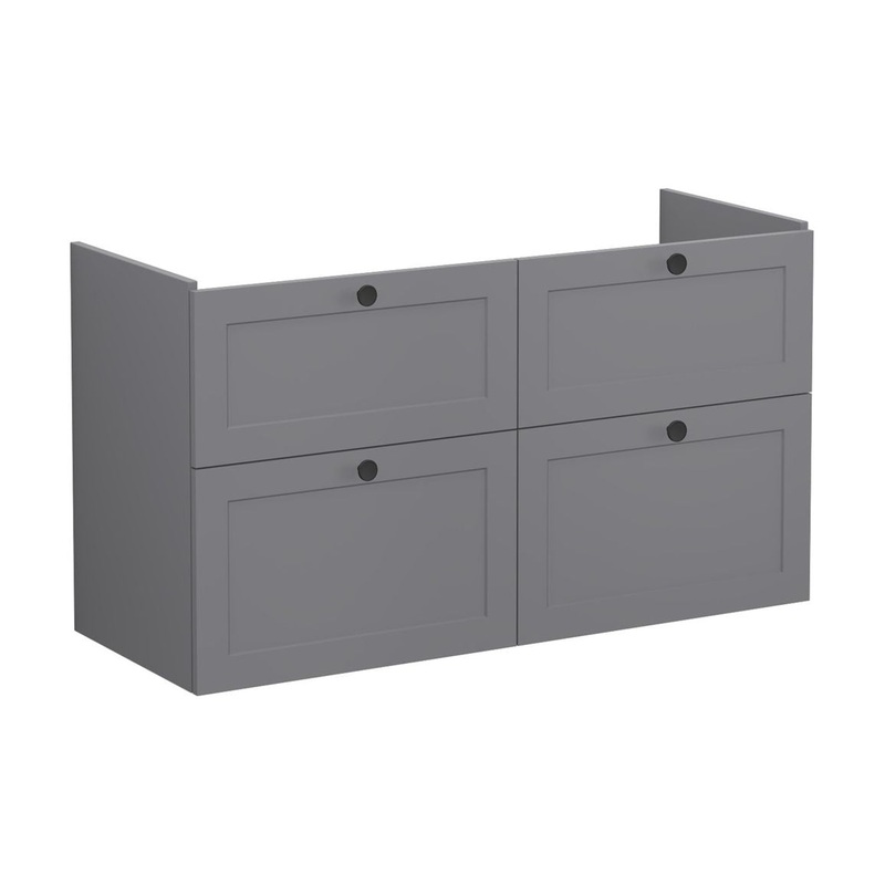 VitrA Root Classic 120cm 4 Drawer Washbasin Unit – Matt Grey