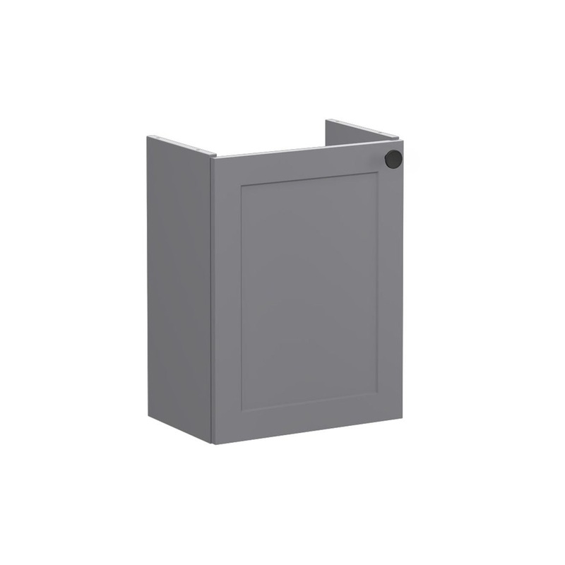 VitrA Root Classic 40cm 1 Door Wall Hung Slim Washbasin Unit (LH Hinge) – Matt Grey
