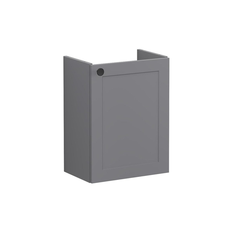 VitrA Root Classic 40cm 1 Door Wall Hung Slim Washbasin Unit (RH Hinge) – Matt Grey