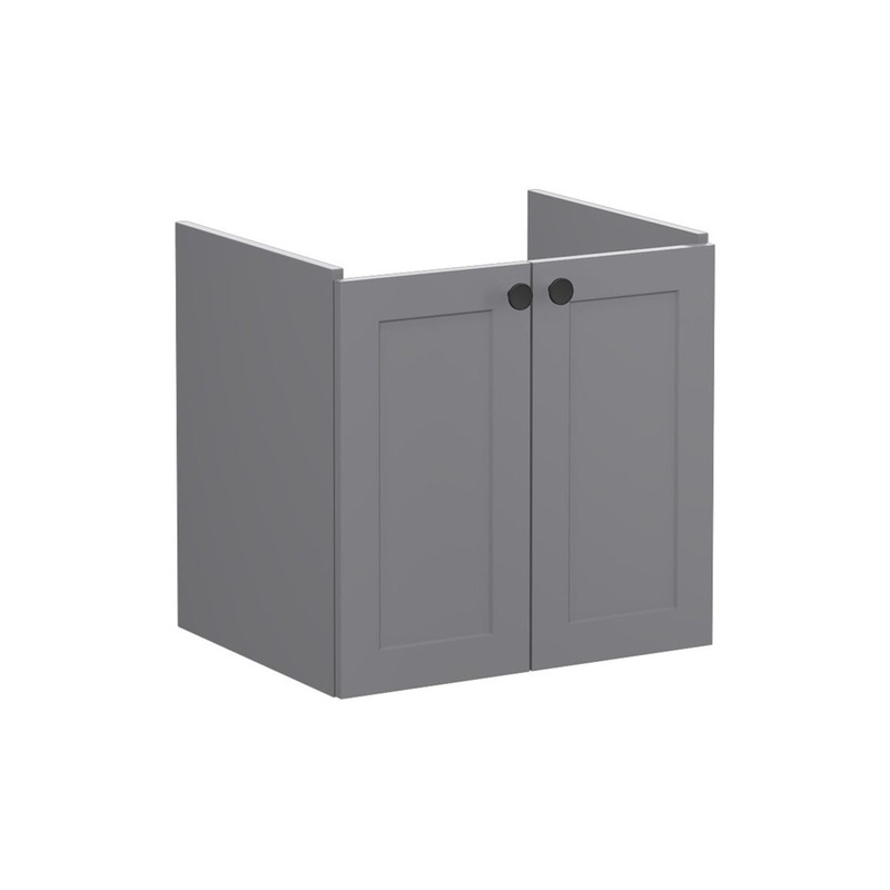 VitrA Root Classic 60cm 2 Door Wall Hung Washbasin Unit – Matt Grey