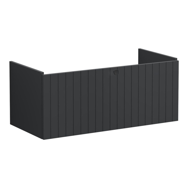 VitrA Root Groove 100cm 1 Drawer Washbasin Unit – Matt Graphite