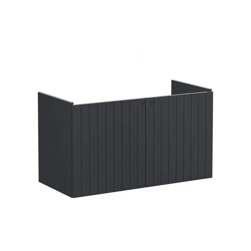 VitrA Root Groove 100cm 2 Door Washbasin Unit – Matt Graphite