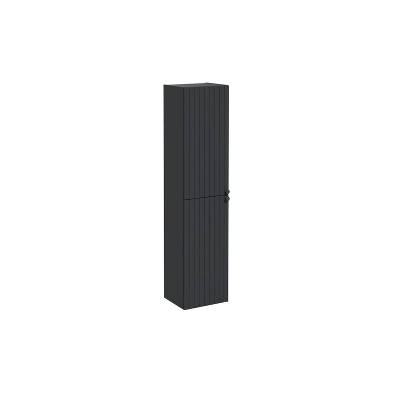 VitrA Root Groove 40cm 2 Door Tall Unit (LH Hinge) – Matt Graphite