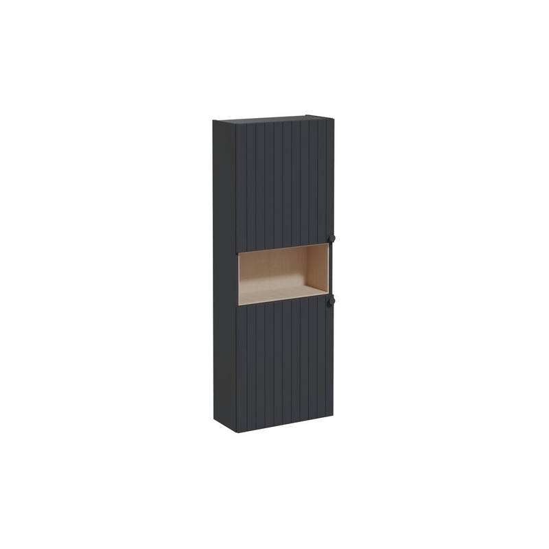 VitrA Root Groove 55cm 2 Door Semi-Tall Unit (LH Hinge) – Matt Graphite