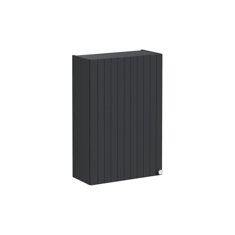 VitrA Root Groove 60cm 1 Door Upper/Wall Unit (LH Hinge) – Matt Graphite