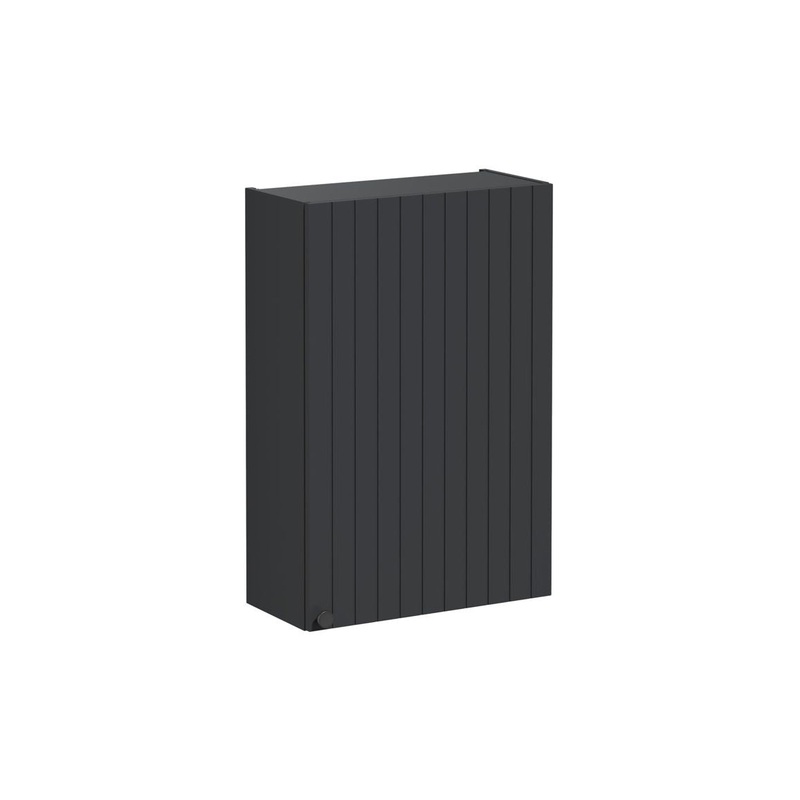 VitrA Root Groove 60cm 1 Door Upper/Wall Unit (RH Hinge) – Matt Graphite