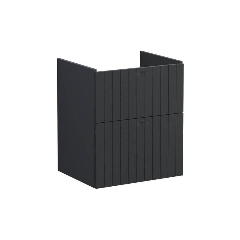 VitrA Root Groove 60cm 2 Drawer Washbasin Unit – Matt Graphite