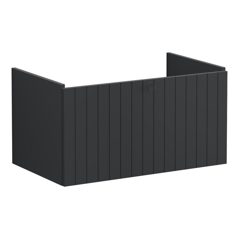 VitrA Root Groove 80cm 1 Drawer Washbasin Unit – Matt Graphite