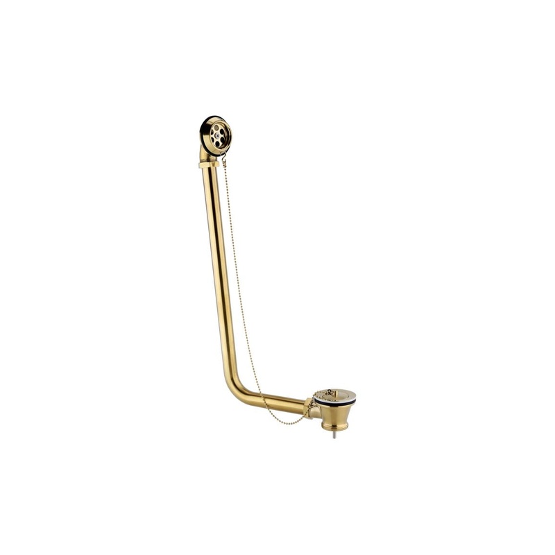 Exposed Bath Plug & Chain Waste – Brushed Brass