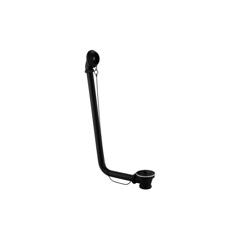 Exposed Bath Plug & Chain Waste – Matt Black