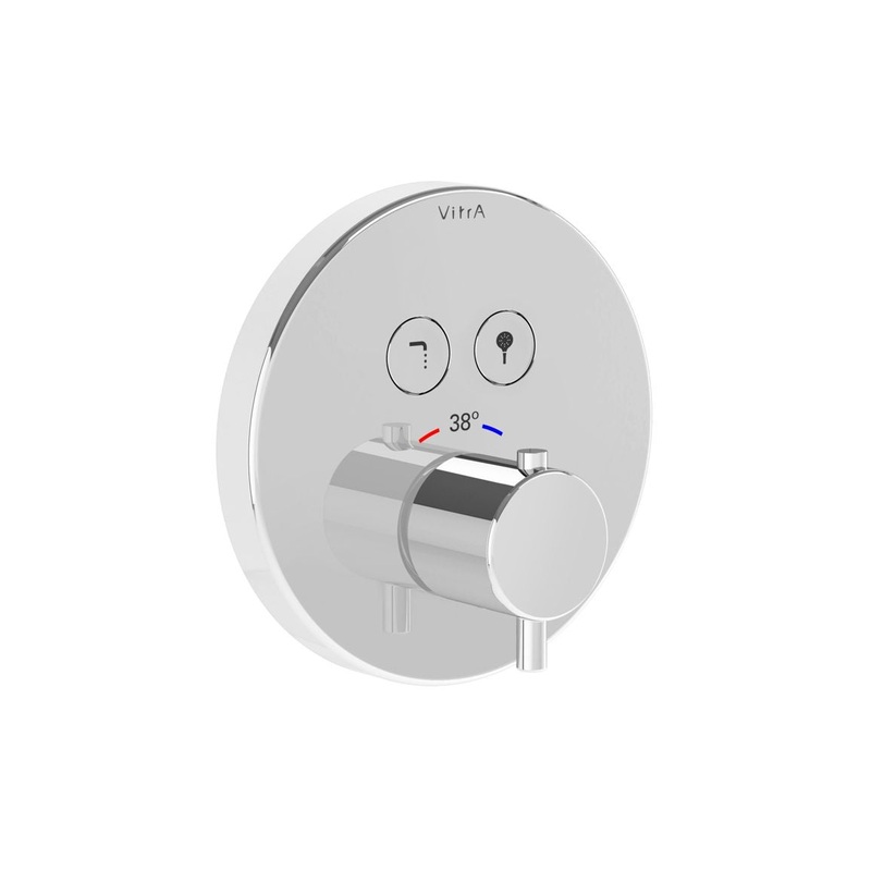 VitrA Aquacontrol Round Concealed Thermostatic 2-Way Bath Mixer