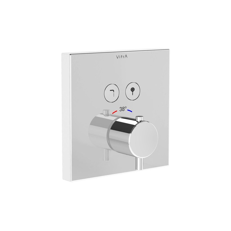 VitrA Aquacontrol Square Concealed Thermostatic 2-Way Bath Mixer