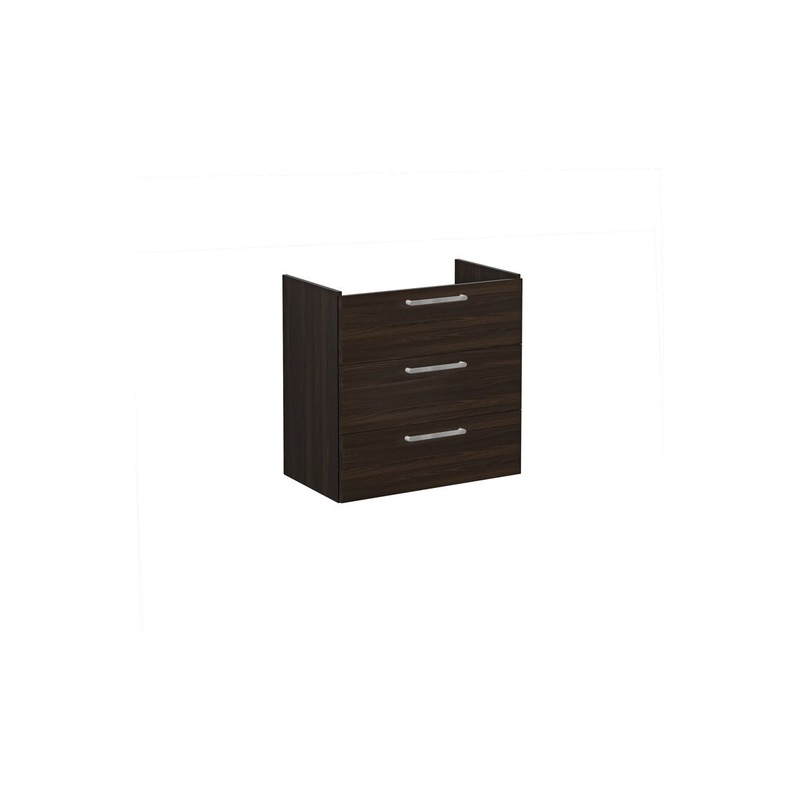 VitrA Root Flat 80cm 3 Drawer Washbasin Unit – Walnut