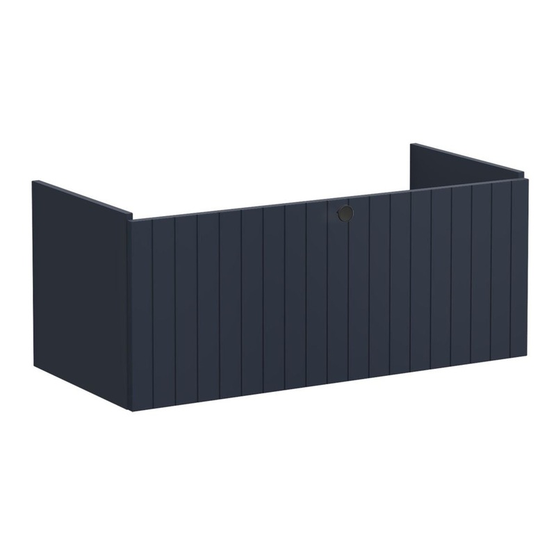 VitrA Root Groove 100cm 1 Drawer Washbasin Unit – Matt Dark Blue