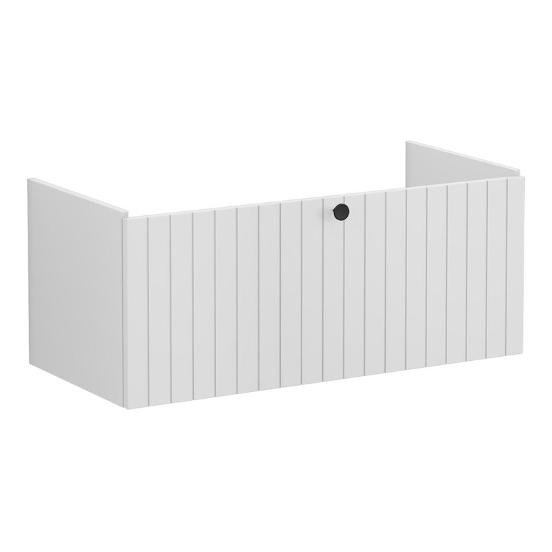 VitrA Root Groove 100cm 1 Drawer Washbasin Unit – Matt Light Grey