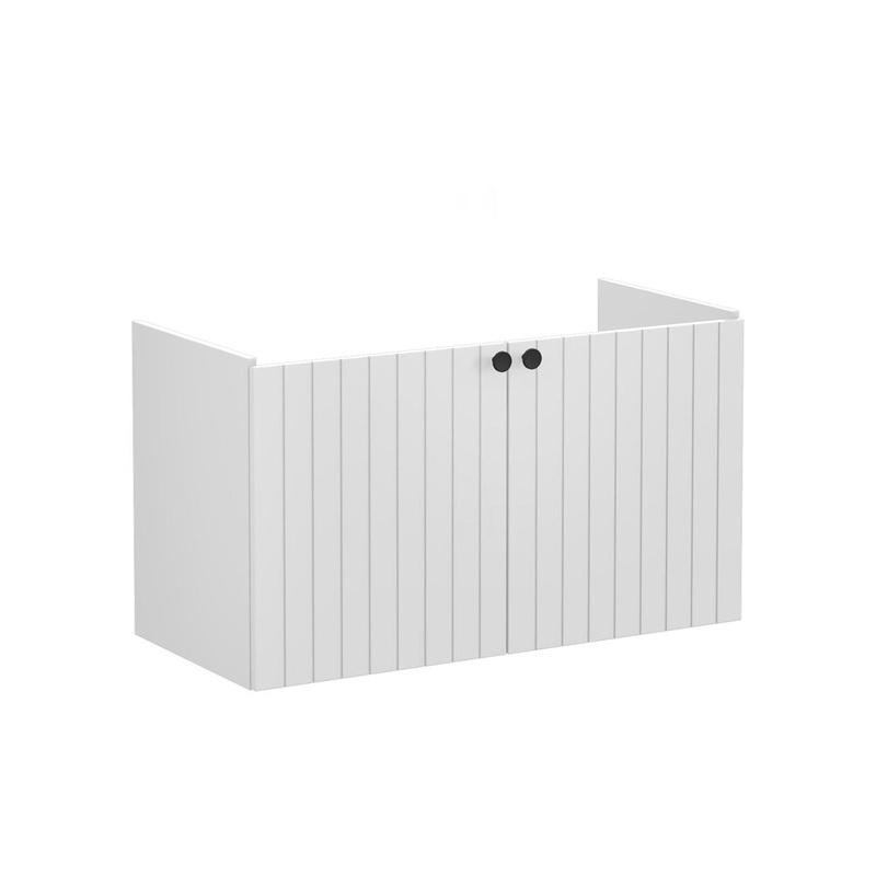 VitrA Root Groove 100cm 2 Door Washbasin Unit – Matt Light Grey
