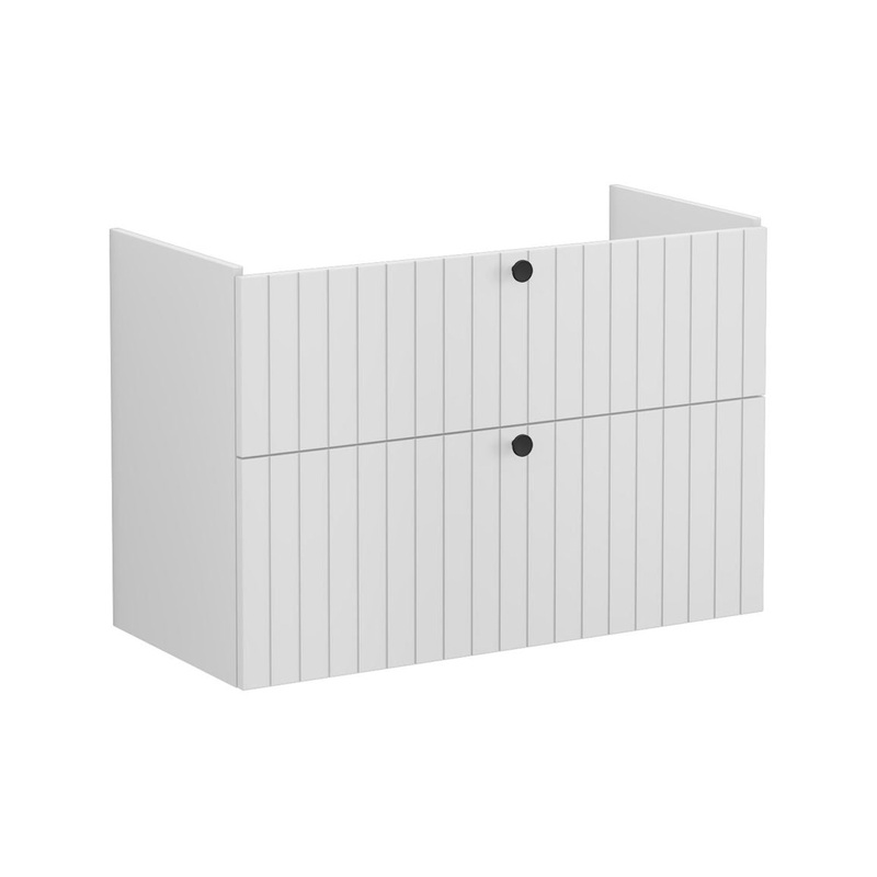 VitrA Root Groove 100cm 2 Drawer Washbasin Unit – Matt Light Grey