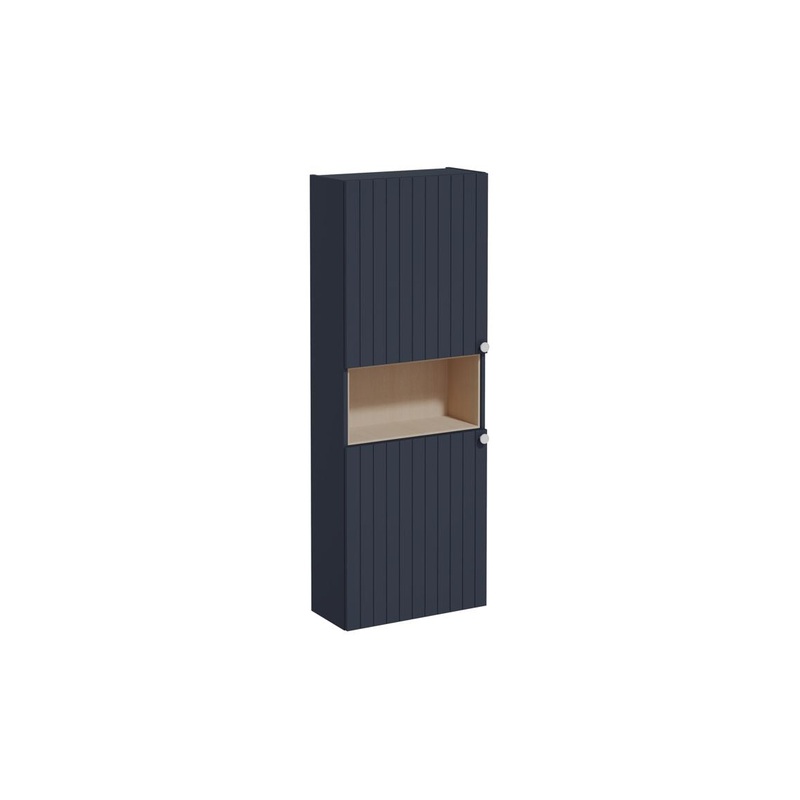 VitrA Root Groove 55cm 2 Door Semi-Tall Unit (LH Hinge) – Matt Dark Blue