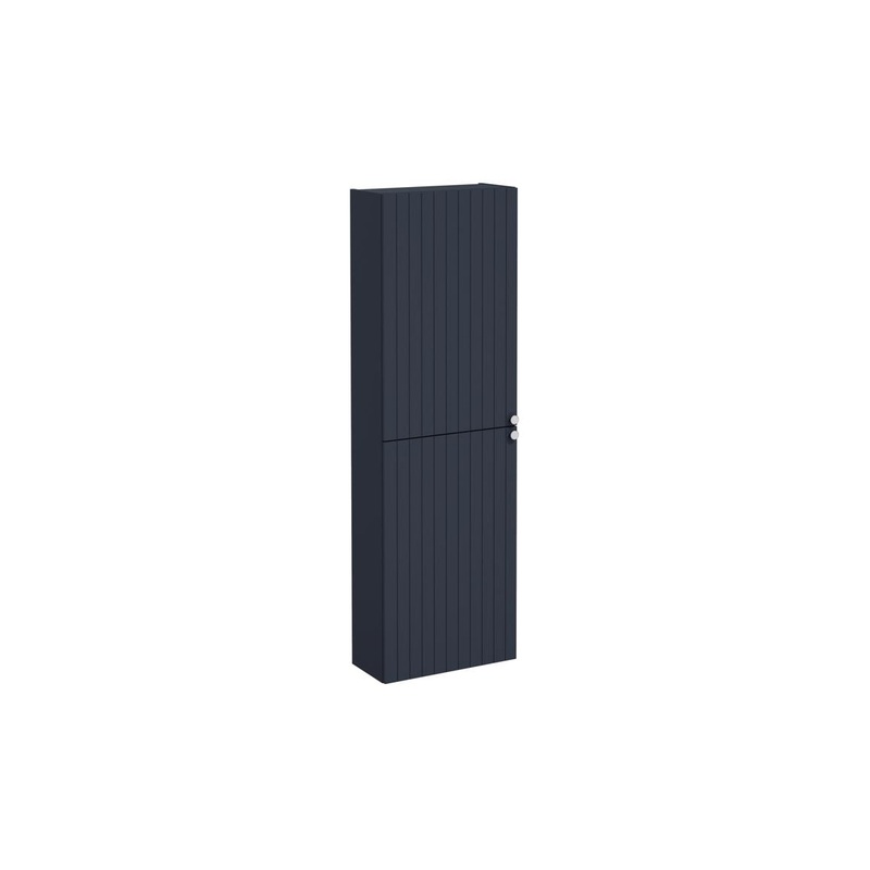 VitrA Root Groove 55cm 2 Door Slim Tall Unit (LH Hinge) – Matt Dark Blue