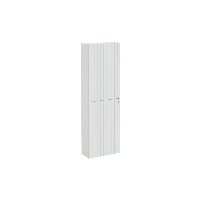 VitrA Root Groove 55cm 2 Door Slim Tall Unit (LH Hinge) – Matt Light Grey