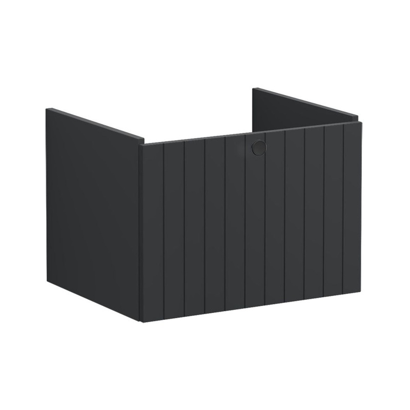 VitrA Root Groove 60cm 1 Drawer Washbasin Unit – Matt Graphite