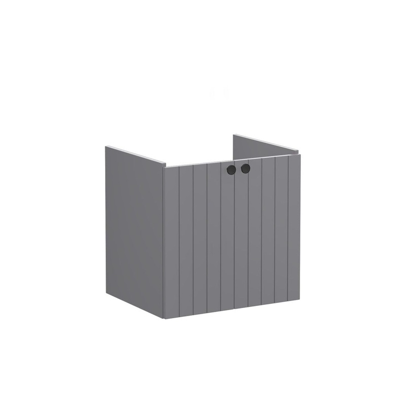 VitrA Root Groove 60cm 2 Door Wall Hung Washbasin Unit – Matt Grey