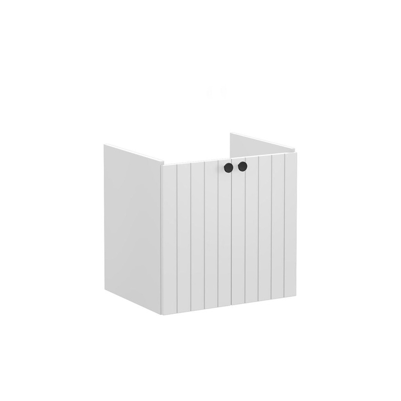 VitrA Root Groove 60cm 2 Door Wall Hung Washbasin Unit – Matt Light Grey