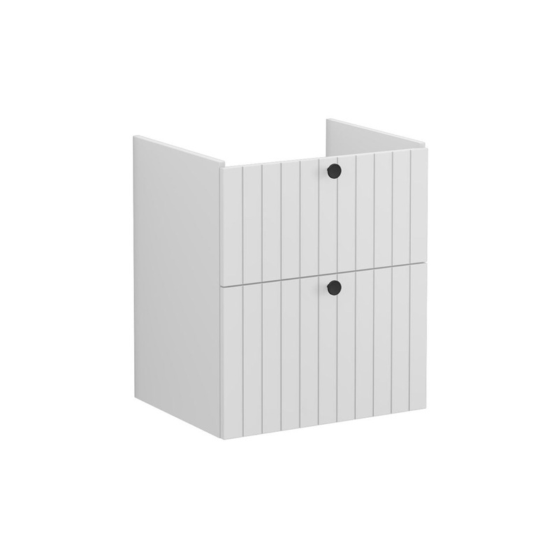VitrA Root Groove 60cm 2 Drawer Washbasin Unit – Matt Light Grey