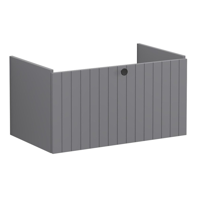 VitrA Root Groove 80cm 1 Drawer Washbasin Unit – Matt Grey