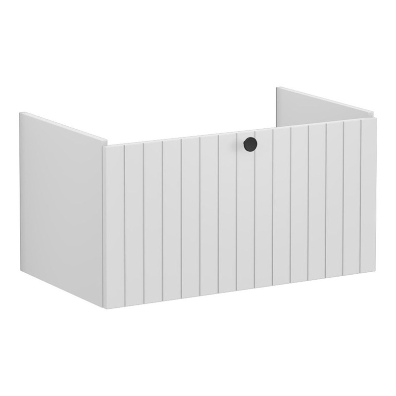VitrA Root Groove 80cm 1 Drawer Washbasin Unit – Matt Light Grey