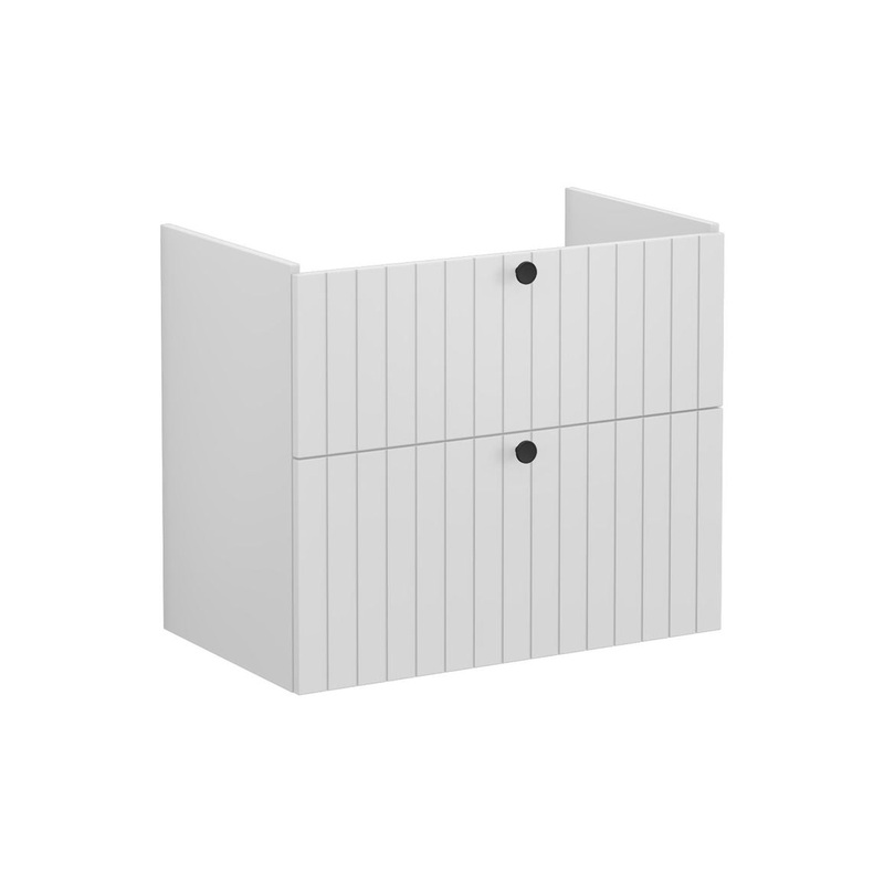 VitrA Root Groove 80cm 2 Drawer Washbasin Unit – Matt Light Grey
