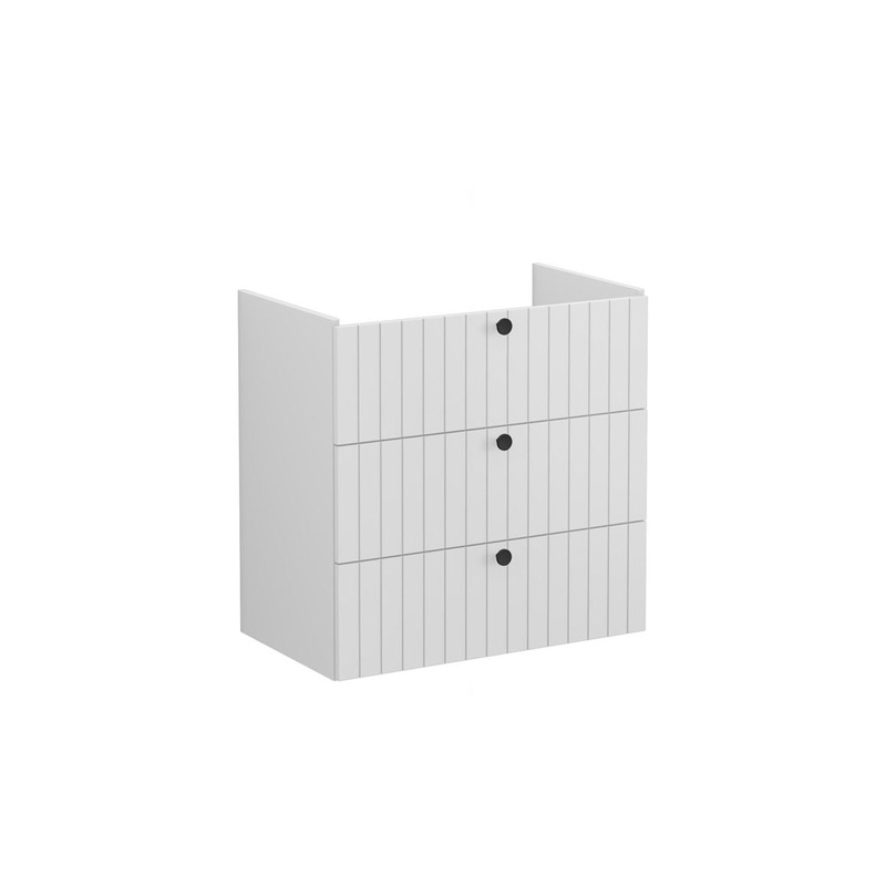VitrA Root Groove 80cm 3 Drawer Washbasin Unit – Matt Light Grey